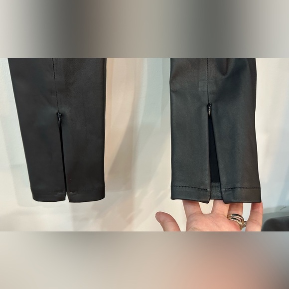 NWT Iris & Ink Black Lamb Leather Stretch Leggings S - Picture 12 of 16